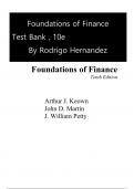 Foundations of Finance 10th Edition By Arthur Keown, John Martin, William Petty (Test Bank)