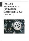 FAC1502 ASSIGNMENT 4 SOLUTION SEMESTER 1 2023