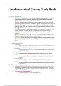 Fundamentals of Nursing Study Guide | ATI Study guide