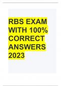 RBS Exam FINAL EXAM 2023 100% CORRECT ANSWERS