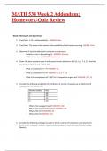 MATH 534 Week 2 Addendum; Homework-Quiz Review