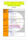 i-to-i TEFL - Assignment 4 - Syllabus for one-to-one