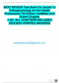 BEST REVIEW Test Bank For Gould's  Pathophysiology for the Health Professions 7th Edition VanMeter and  Hubert Chapter 1-28 | ALL CHAPTERS INCLUDED  2023/2024 VERIFIED ANSWERS