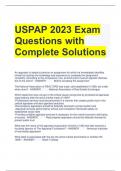 USPAP 2023 Exam Questions with Complete Solutions 