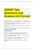 USPAP Test Questions and Answers All Correct 