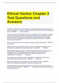 Ethical Hacker Chapter 2 Test Questions and Answers 