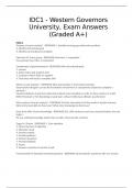 IDC1 - Western Governors University, Exam Answers (Graded A+)