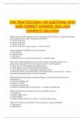 TMC PRACTICE EXAM 100 QUESTIONS WITH 100% CORRECT ANSWERS 2023-2024 COMPLETE SOLUTION