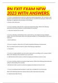 RN EXIT EXAM NEW 2023 WITH ANSWERS