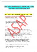 HESI RN COMPREHENSIVE PREDICTOR EXAM  2023 100% SCORE GUARANTEED