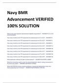 Navy BMR  Advancement VERIFIED 100% SOLUTION