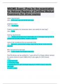 NRCME Exam: (Prep for the examination for National Registry of Certified Medical Examiners (for driver exams) Questions & Answers