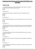 Complete Test Bank Intentional Interviewing and Counseling 9th Edition Ivey  Questions & Answers with rationales (Chapter 1-14)