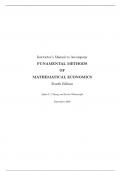 Fundamental Methods of Mathematical Economics 4th Edition By Kevin Wainwright,  Alpha Chiang (Solution Manual)