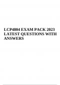 LCP4804 EXAM PACK 2023 LATEST QUESTIONS WITH ANSWERS