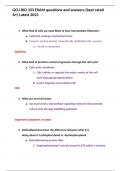 GCU BIO 333 EXAM questions and answers (best rated A+) Latest 2023