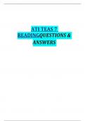 ATI TEAS 7 Reading Questions & Answers from Real Test 2023