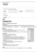 AQA AS CHEMISTRY Paper 2 MAY 2023 QUESTION PAPER - Organic and Physical Chemistry