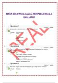 NRNP 6552 Week 2 quiz / NRNP6552 Week 2 quiz. Latest