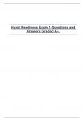 Bundle of HURST REVIEW NCLEX-RN Readiness Exam 1, Hurst Practice Exam 2, Hurst Review Test # 3 | Hurst Readiness Exams Questions and Answers Graded A . Latest 2023