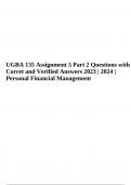 UGBA 135 Questions with Corret and Verified Answers 2023 (Already Graded A+)