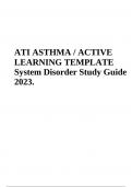 ATI ASTHMA / ACTIVE LEARNING TEMPLATE System Disorder Study Guide 2023.