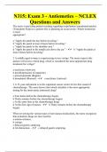 N315: Exam 3 - Antiemetics – NCLEX Questions and Answers