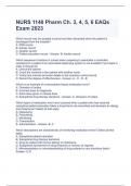 NURS 1140 Pharm Ch. 3, 4, 5, 6 EAQs Exam 2023