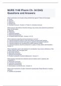 NURS 1140 Pharm Ch. 34 EAQ Questions and Answers