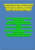 Test Bank Pharmacology A Patient-Centered Nursing Process Approach, 11th Edition by Linda E. McCuistion Chapter 1-58 | Complete 100 % Verified