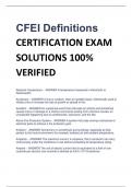 CFEI Definitions CERTIFICATION EXAM  SOLUTIONS 100%  VERIFIED