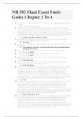 NR 503 Final Exam Study Guide Chapter 2 To 4