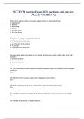 NCC EFM practice Exam 2023 questions and answers (Already GRADED A)