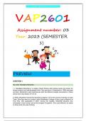 VAP2601 ASSIGNMENT 3 S1 2023