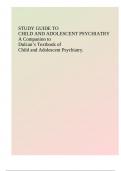 TEST BANK FOR DULCAN’S TEXTBOOK OF CHILD AND ADOLESCENT PSYCHIATRY ALL CHAPTERS