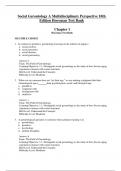 Complete Test Bank Social Gerontology A Multidisciplinary Perspective 10th Edition Hooyman   Questions & Answers with rationales (Chapter 1-18)