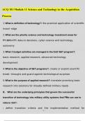 ACQ 101 Module 11 Science and Technology in the Acquisition Process