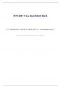 ISYE 6501 Final Quiz latest 2023.