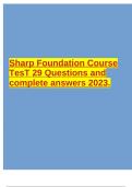 Sharp Foundation Course TesT 29 Questions and complete answers 2023.