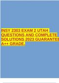 NSY 2303 EXAM 2 UTAH QUESTIONS AND COMPLETE SOLUTIONS 2023 GUARANTEE A++ GRADE.