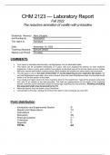 Lab 5 The reductive amination of vanillin with p-toluidine