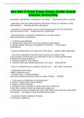 Nur 641 E Final Exam Study Guide Grand Canyon University