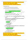 NR 602 NR 602 Final Study Questions& Answers All Answers 100% Correctly/Verified DOWNLOAD A+