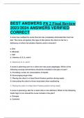 BEST ANSWERS PN 2 Final Review 2023/2024 ANSWERS VERIFIED CORRECT