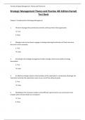 Complete Test Bank  Strategic Management Theory and Practice 4th Edition Parnell Questions & Answers with rationales (Chapter 1-12)