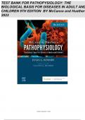 Test Bank For Pathophysiology 9th Edition McCance ,All Chapters