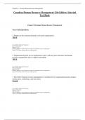 Complete Test Bank Canadian Human Resource Management 12th Edition  Schwind  Questions & Answers with rationales (Chapter 1-13)