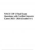 NACE CIP 2 Exam Questions with Verified Answers Latest Study Guide 2023 / 2024 Graded A+ & NACE CIP 2 EXAM Questions With Correct Answers Latest Updated 2023/2024 Graded A+