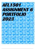 AFL1501 Assignment 6 Portfolio Semester 1 2023 