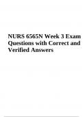 NURS 6565N Week 3 Exam Questions with Correct and Verified Answers